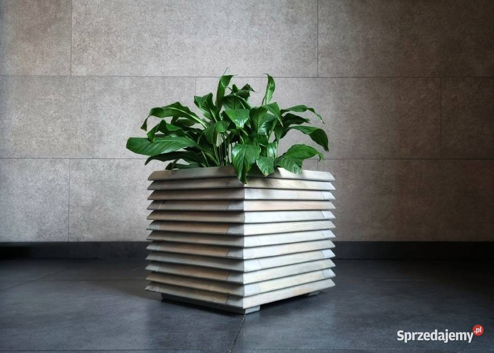 Donica drewniana 3D nowoczesna industrialna Kalety