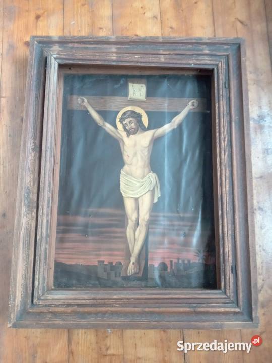 Święty obraz oleodruk 68 x 88 Gdów