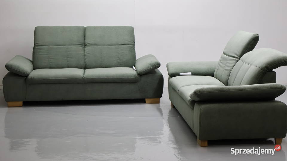TAZ nowy komplet 3 3 kanapy ZESTAW sofa zielona 215cm Poznań