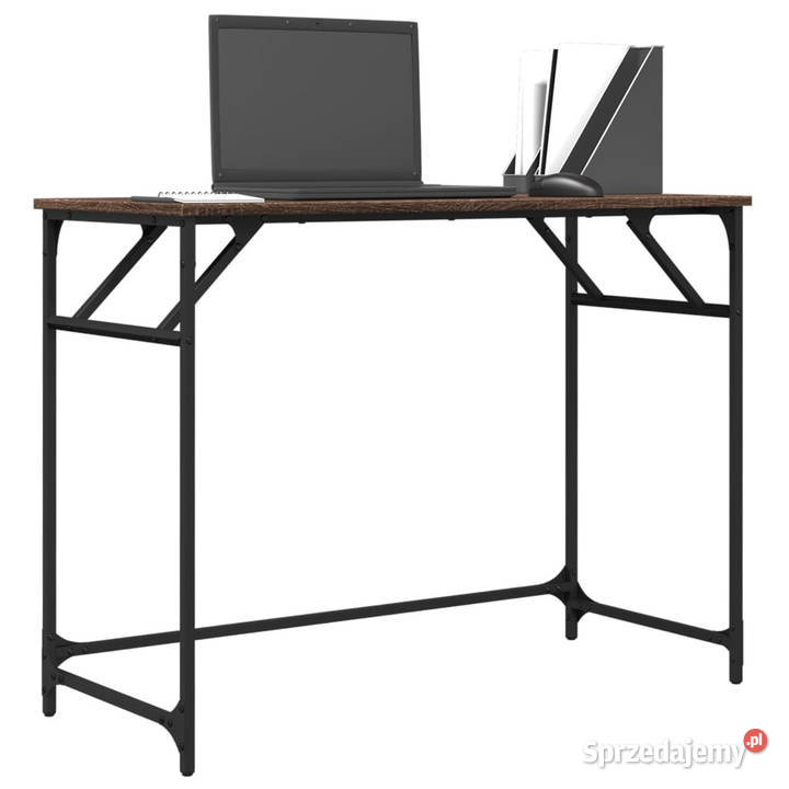 Biurko brązowy dąb 100x45x76 materiał Warszawa