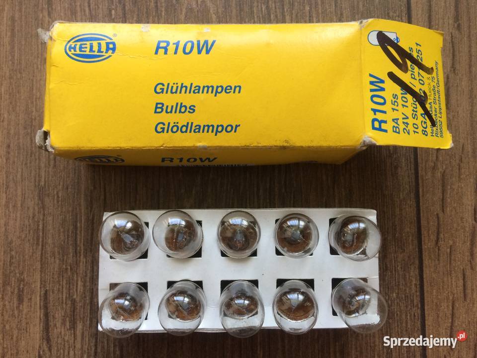 Żarówka R10W Hella 24V 10W żarówka P21W Hejalux Wrocław