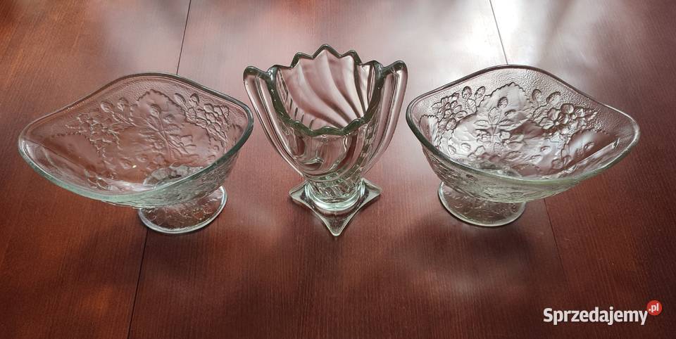 PRL szkło 3 sztuki Porcelana i szkło Warszawa