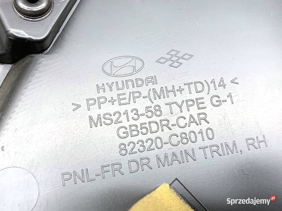 BOCZEK DRZWI PRAWY PRZÓD HYUNDAI i20 II