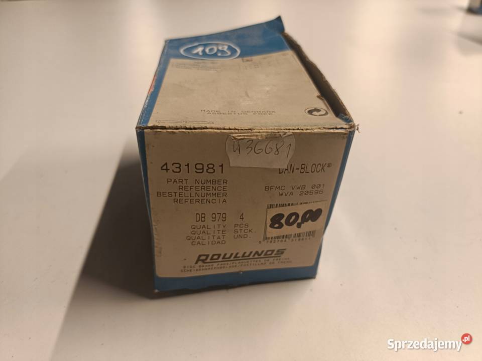 KLOCKI HAMULCOWE VW Golf II Jetta PRZEDNIE przód Klocki hamulcowe Chełm