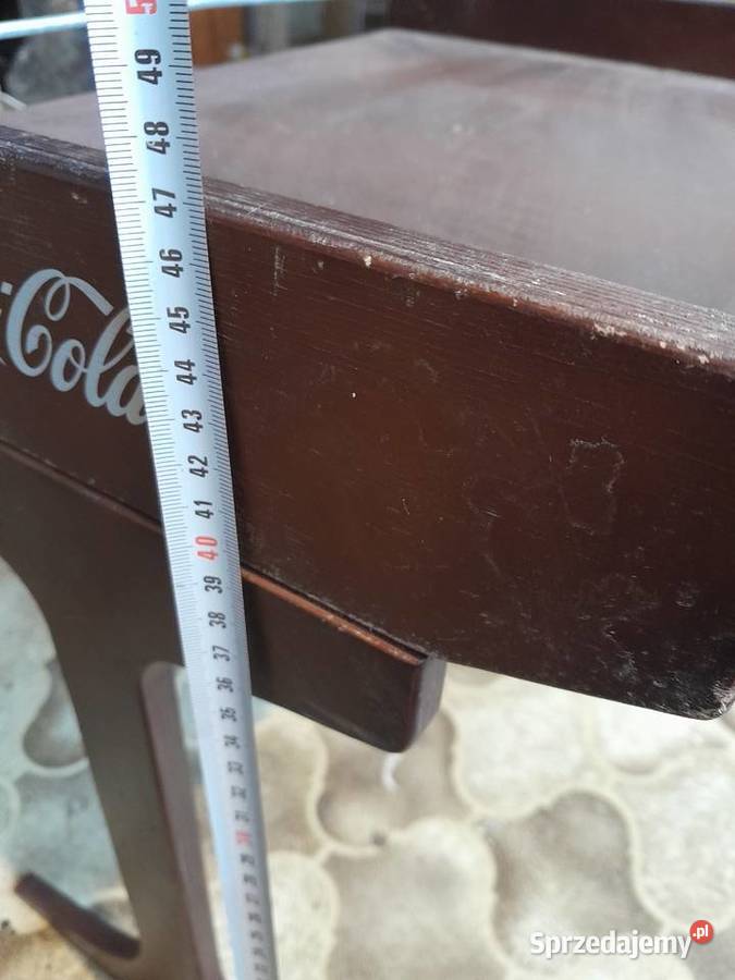 Mały składany stolik stoliczek Coca Cola gadżet śląskie Dąbrowa Górnicza