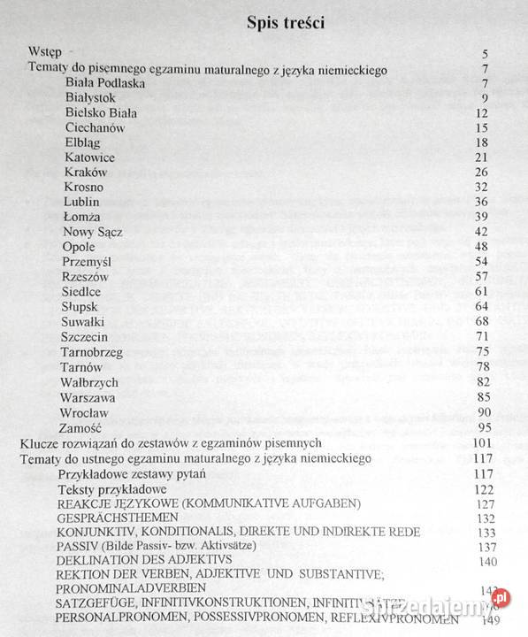 Tematy i zagadnienia maturalne z języka Rok wydania 1997 Chełm