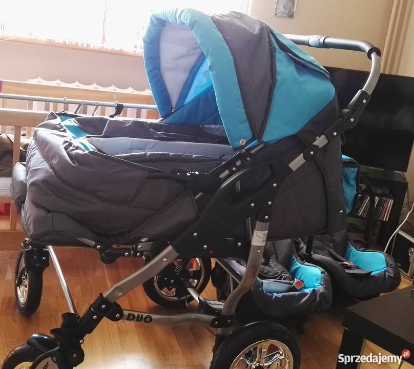 Wózek bliźniaczy 3w1 używany 6 miesięcy Olsztyn