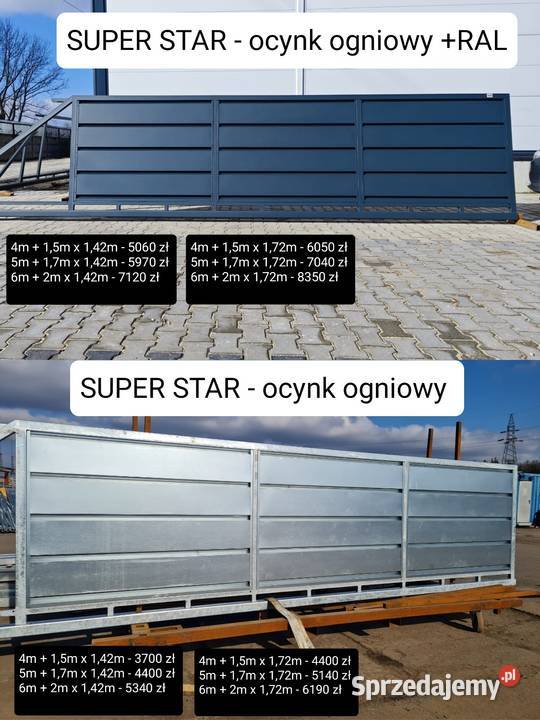 Brama przesuwna panelowa 5m SUPREME Bramy opolskie Brzeg