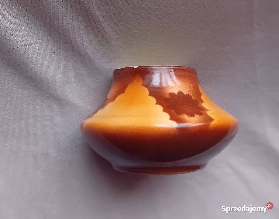 Wazonik art deco spritzdekor Stanislaw Mańczak Porcelana i szkło Koźminek