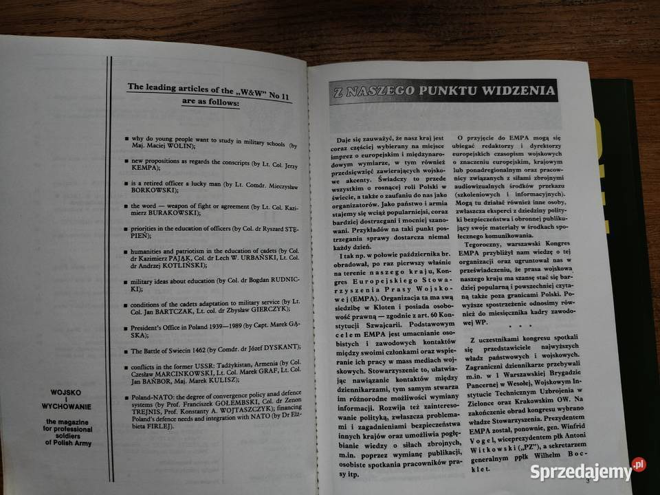 Wojsko i wychowanie Pismo żołnierzy zawodowych Czasopisma Kraków sprzedam