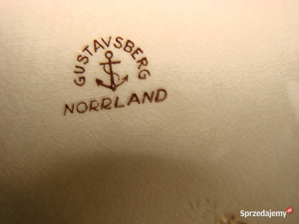 Gustavsberg Norrland porcelanowy talerz Pruszcz Gdański