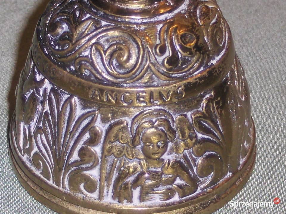 Stary Vintage dzwonek mosiężny Marcvs Angelvs Łódź