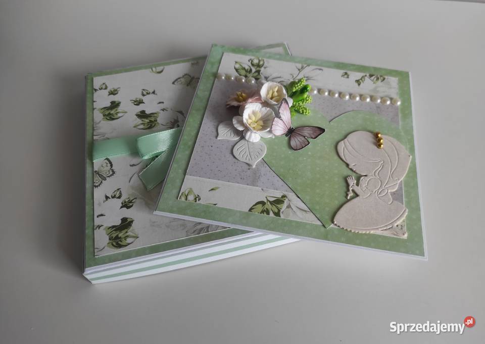 Kartka ręcznie robiona na Komunię Świętą z Łódź