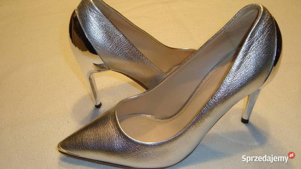 Szpilki srebrne vero cuoio 3 mazowieckie Warszawa sprzedam