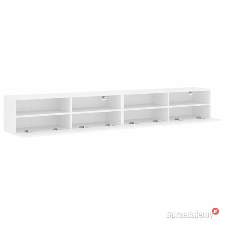 Ścienne szafki TV 2 białe 100x30x30 WM836883 Warszawa