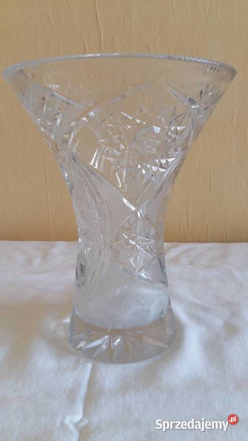 Wazon kryształowy duży kryształ ozdobny vintage Wazony Łódź