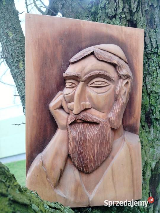 Płasko rzeźba Rzyda drewno