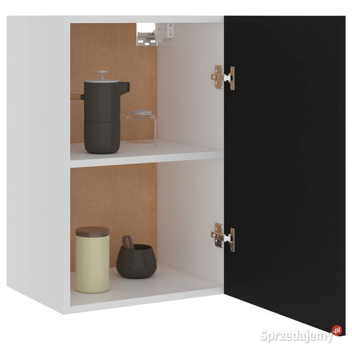 Szafka wisząca czarna 395x31x60 materiał Warszawa