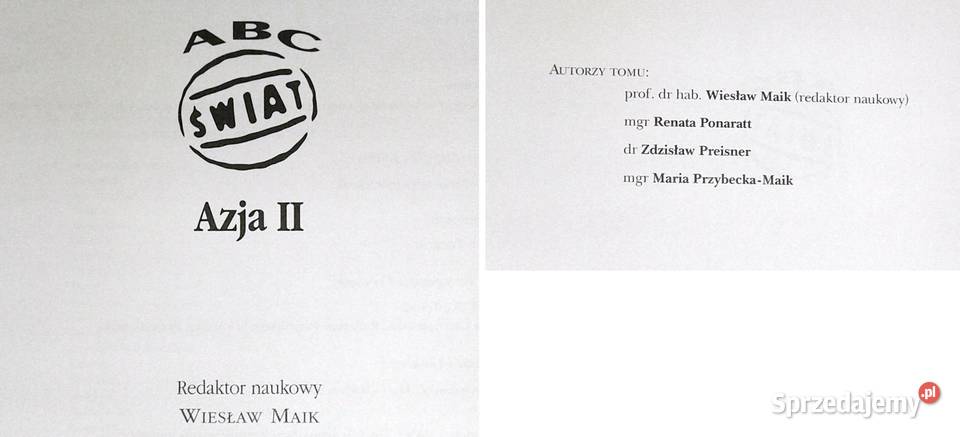 ABC Świat Azja II Wiesław Maik lubelskie Chełm