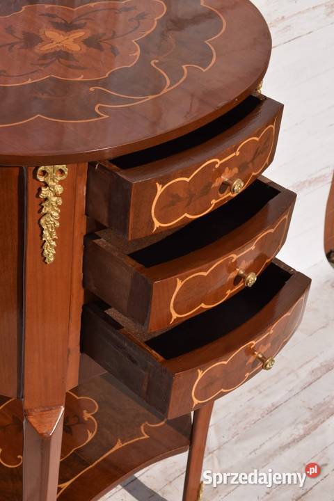 Komoda z Owalnym Blatem Stolik Okrągły Barok 3 Meble Kraków