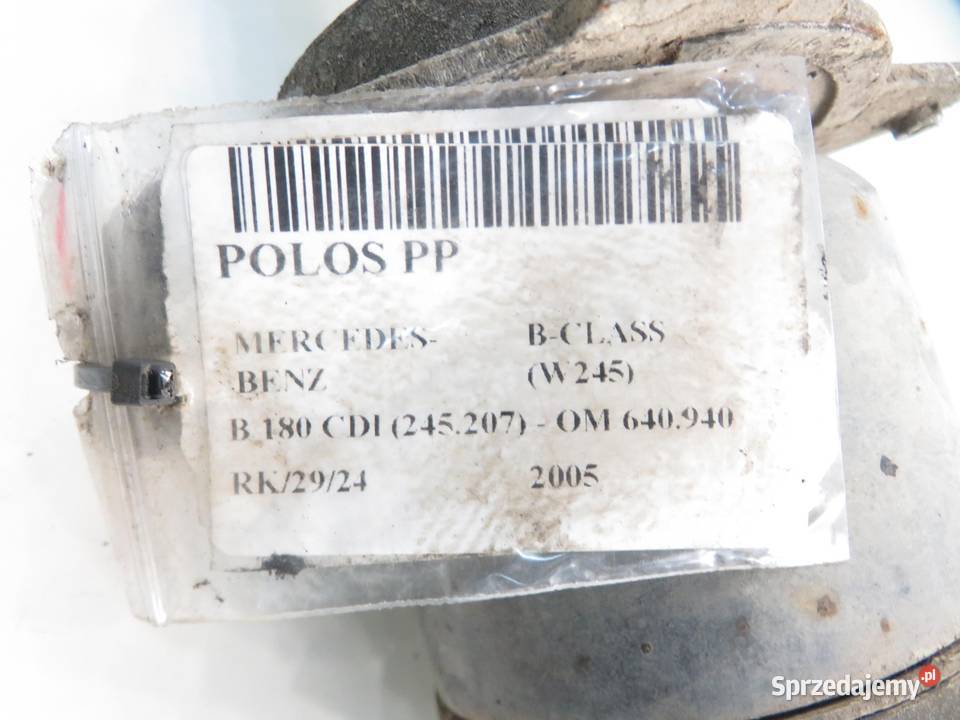 PÓŁOŚ PRAWA PRZEDNIA MERCEDES BCLASS W245 B 180 osobowe