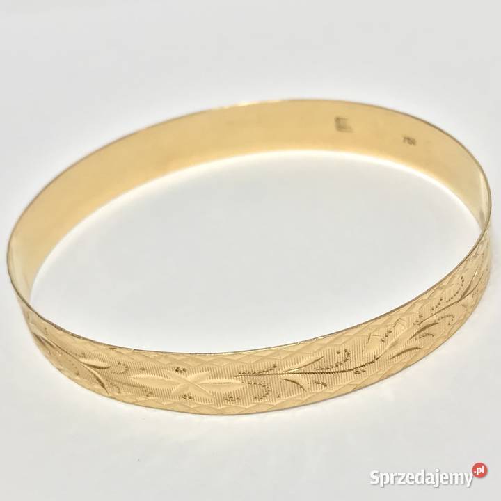 Złota BRANSOLETKA damska 750 18K sztywna CUDOWNA Warszawa