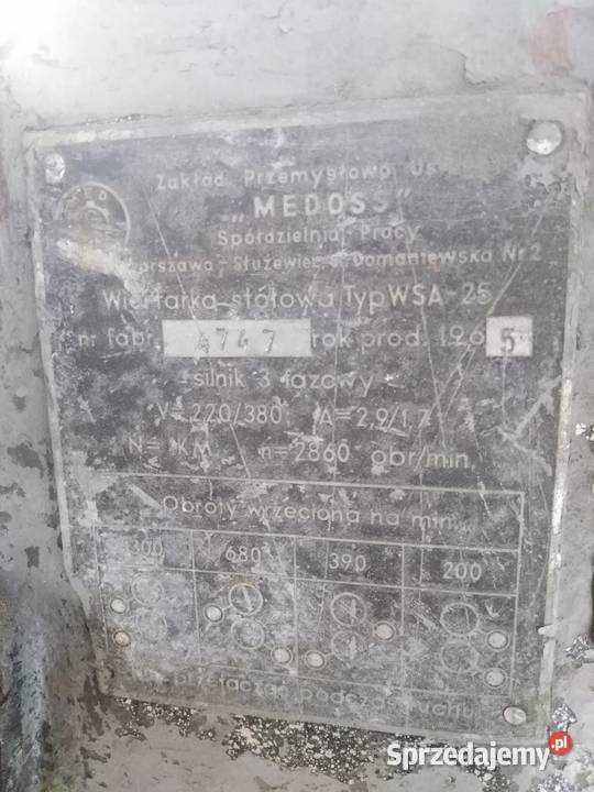 Wiertarka stołowa WSA 25