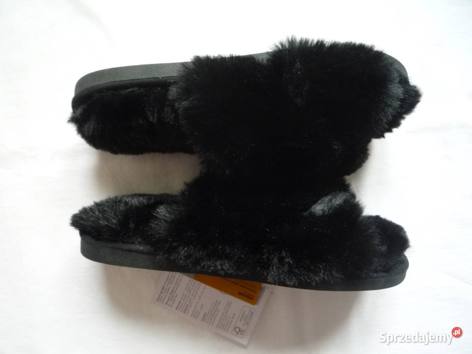 Nowe Cleve 3839 Kapcie damskie Klapki Czarne Sandały i klapki Szczecin sprzedam