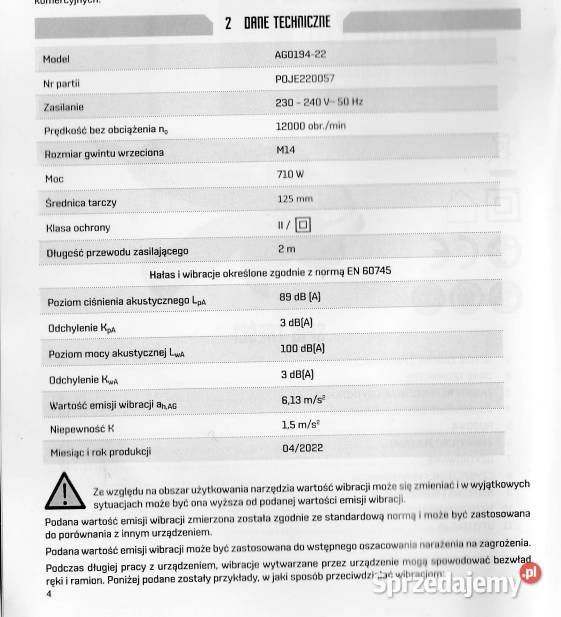 Szlifierka kątowa 125 mm nie używana Lublin