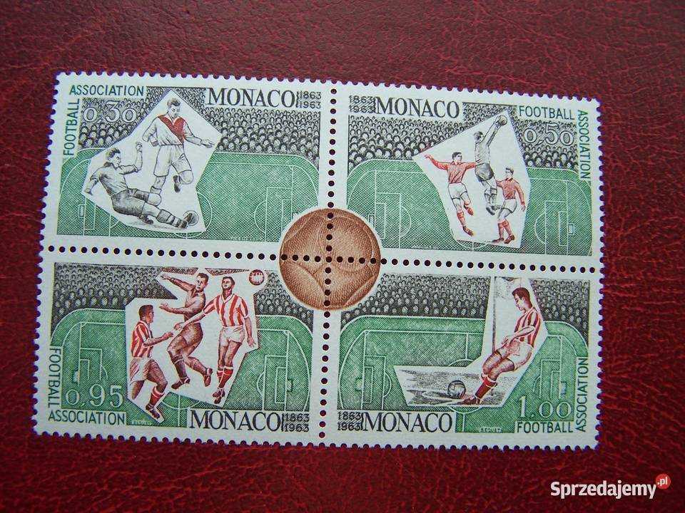 Monako 1963 MNH Mi 74455 Sport Piłka nożna śląskie Tychy