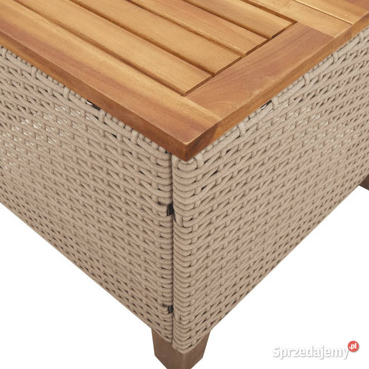 Stolik ogrodowy beżowy 45x45x37 polirattan i sprzedam