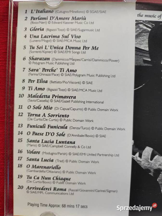 the music of italy kolekcjonerska płyta cd 1 płyta Kielce