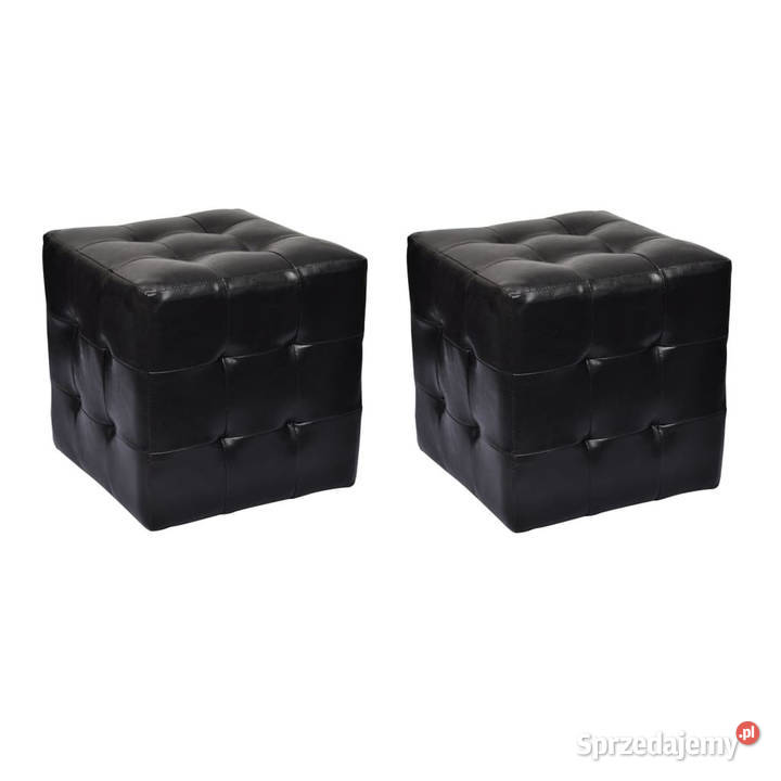 Taborety w kształcie kostek czarne WM60740