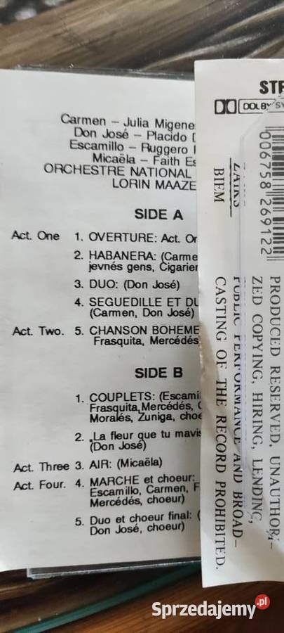 Georges Bizet Carmen Placido Domingo Muzyka Gliwice