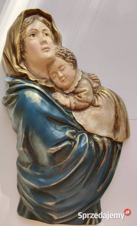 Płaskorzeźba Madonna z Dzieciątkiem Matka Boża z Warszawa