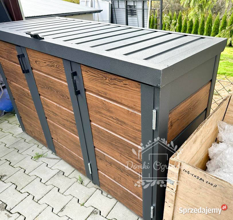 Wiata śmietnikowa spad tył 2x1m antracyt łódzkie Pabianice