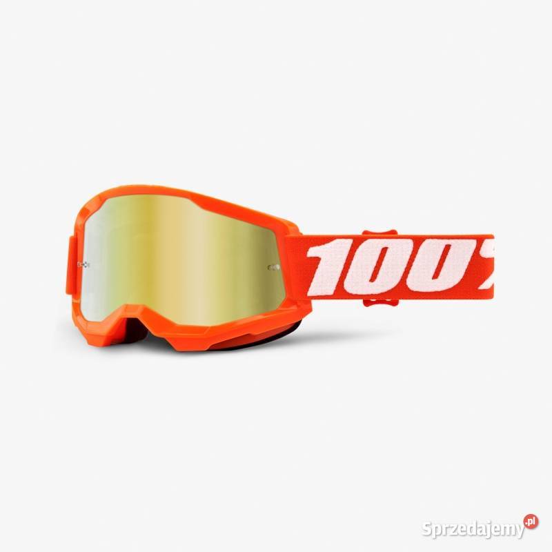 GOGLE 100 PROCENT KOLOR POMARAŃCZOWY SZYBKA Kaski i odzież Części Mrągowo