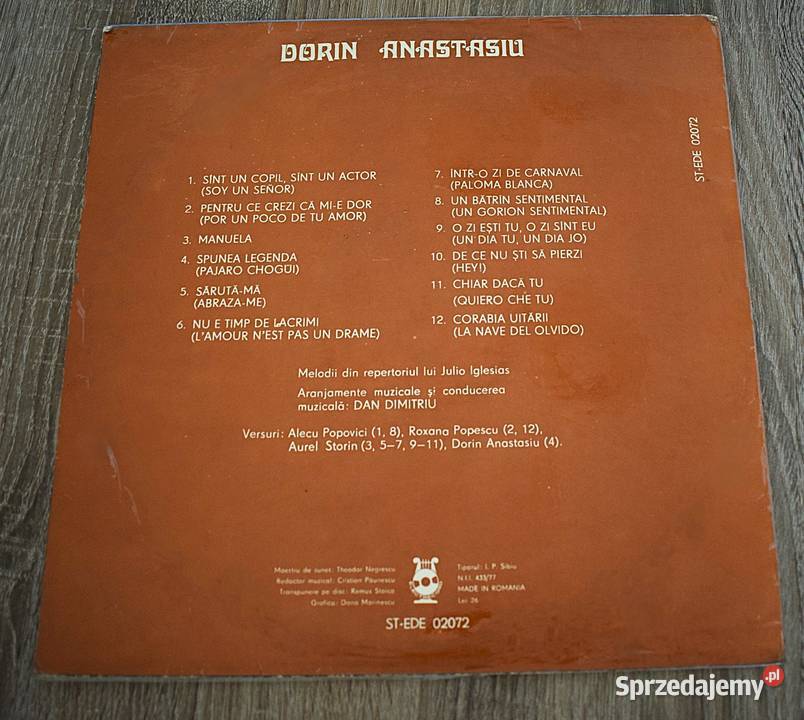 Doryń Anastasiu płyta winylowa z roku 1982 Chełmno sprzedam