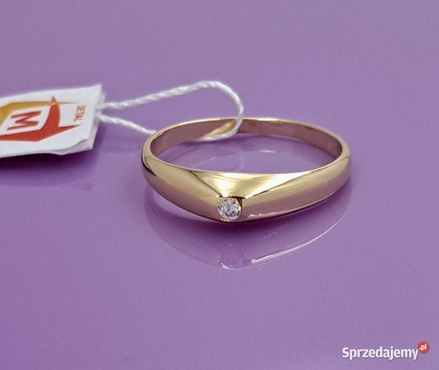 20 Pierścionek r18 Złoty pr585 classic z sprzedam