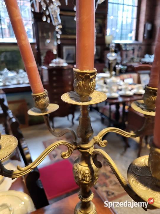 Świecznik mosiężny na 5 świec Rybnik