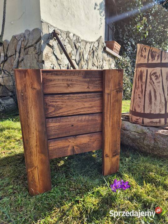 Donica drewniana malowana Kwietniki Środa Śląska sprzedam