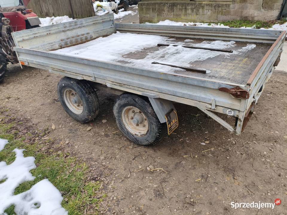 Przyczepa samochodowa tandem 2 osiowa idealna Gdów sprzedam