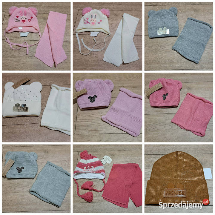 Hurt wyprzedaż czapek kominów rękawiczek 012lat Nakrycia głowy, szaliki i rękawiczki Złotniki Kujawskie sprzedam