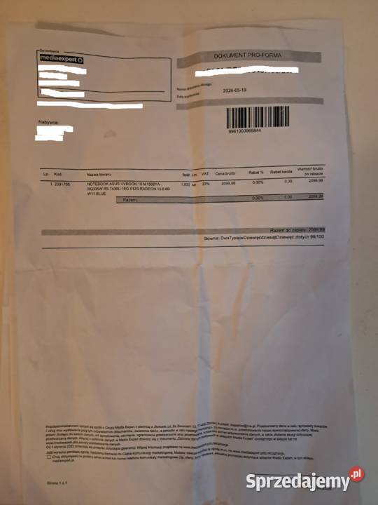 ASUS Vivobook 15 Ryzen 5 16gb 512gb Win11 Nowy 16GB Łódź