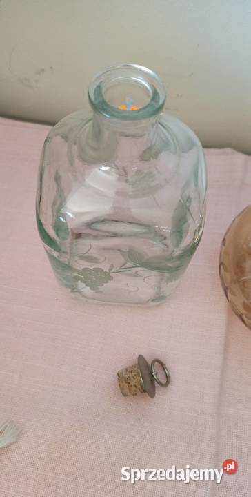 Karafka szkło miodowe opalizowane pięknej dyni Porcelana i szkło Gdańsk sprzedam