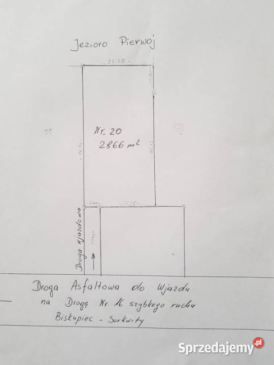 Sprzedan dzialke jeziorem Pierwoj Kamionka