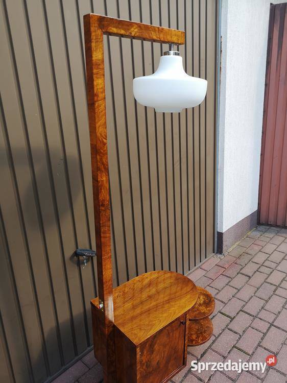 Lampa Stojąca Art Deco Renowacji Orzech Stara Swarzędz