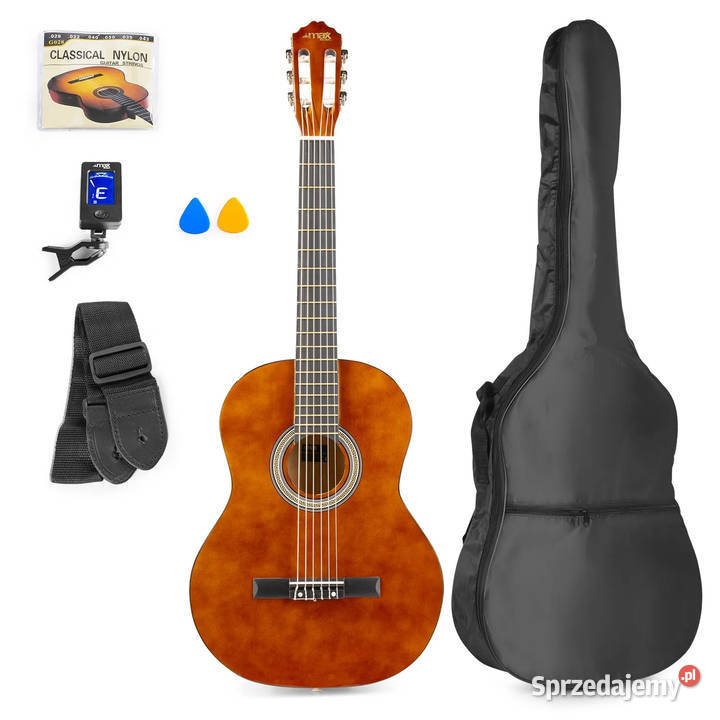 Zestaw Gitara Klasyczna Ciemny Naturalny wielkopolskie Poznań