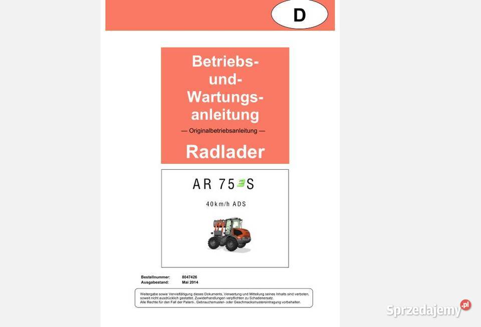 ATLAS AR65e AR35 SUPER AR75es instrukcja obsługi motoryzacja, transport Kielce