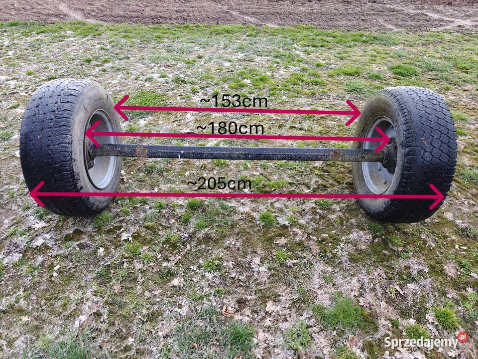 Oś przyczepy z kołami warmińsko-mazurskie Wawrowo